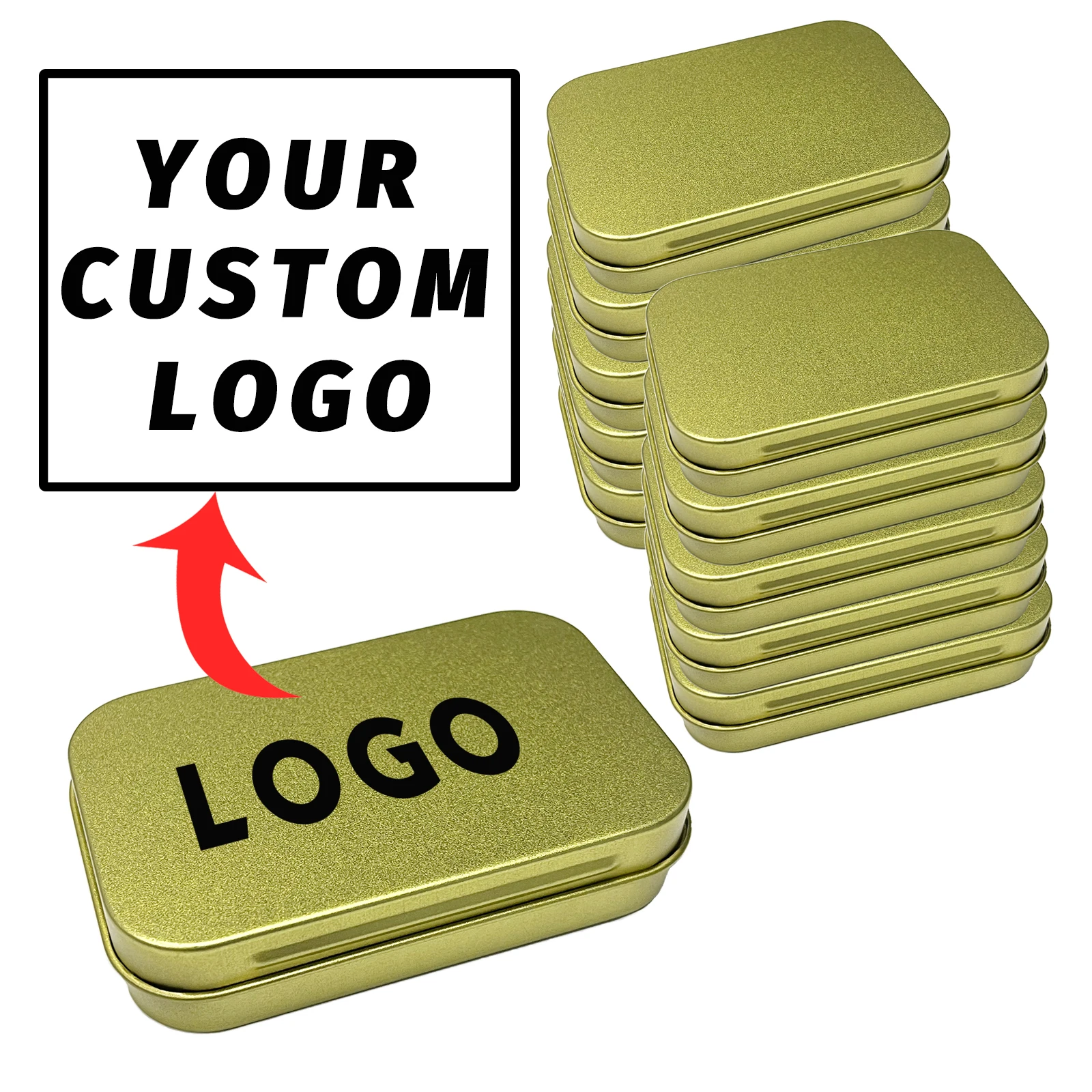 

Металлическая жестяная коробка на заказ, 10 шт., инструмент для сигарет, монет, конфет, ключей, визиток, коробка для хранения медицинских ювелирных изделий, косметический контейнер, чайные банки