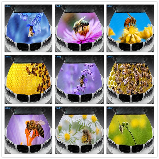 Bee Vinyl Decal Hood Decals for Women, Vinyl Stickers by Artstudio54 