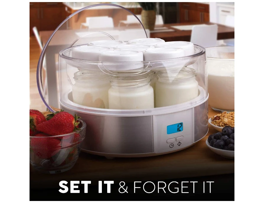 Yogurt Maker - Automatic Digital Yogurt Maker Machine with Set Temperature - Includes Reusable Glass Jars 2