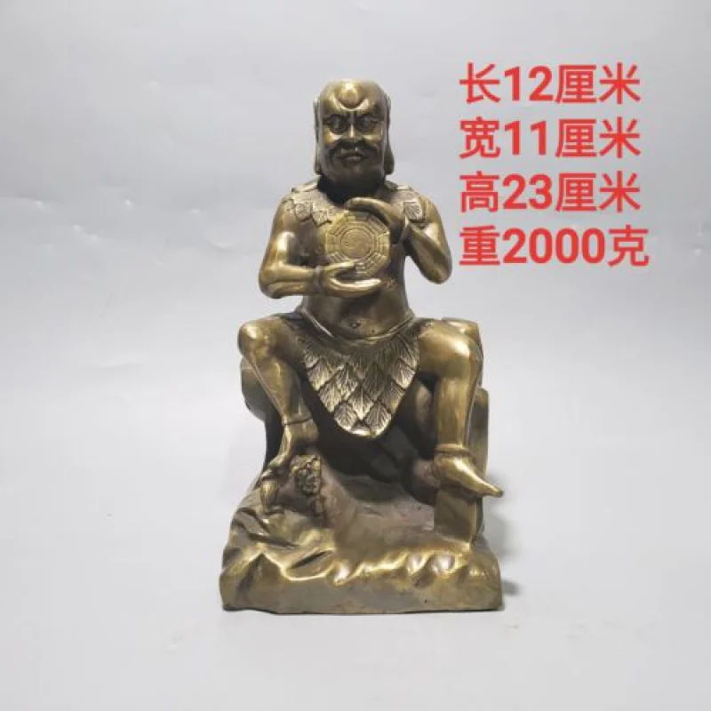 

23cm Chinese Brass Wuxi Statue Bronze Cymbal Statue Sculpture