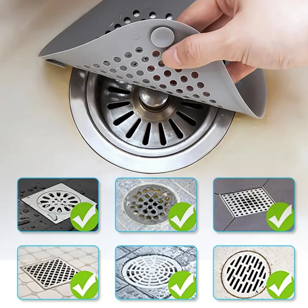 Kitchen Sink Filter Strainer Shower Drain Hair Catchers Hair Stoppers Sink Mesh Bathtub Trough Filter Bathroom Accessories Sink Filter