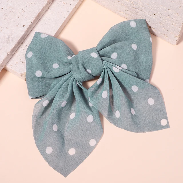 New Sweet Bow Hairpins Solid Color Bowknot Hair Clips For Girls Satin Butterfly Barrettes Duckbill Clip Kids Hair Accessories 1524-7
