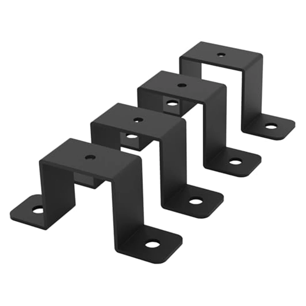 U Shaped Bracket รั้วโพสต์วงเล็บ 2/4PCS ท่อราว Fixing CLAMP ฮาร์ดแวร์รั้วสวน Connector ท่อสแควร์ CLAMP 1