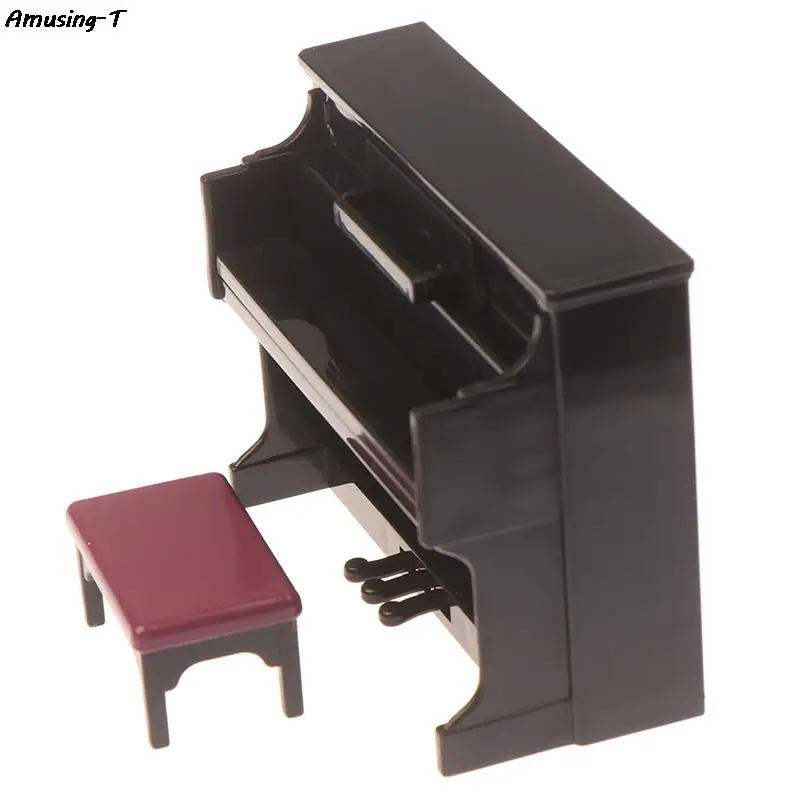 

1:12 Wooden Mini Grand Piano Kids Pretend Play Toy Dollhouse Furniture Miniature