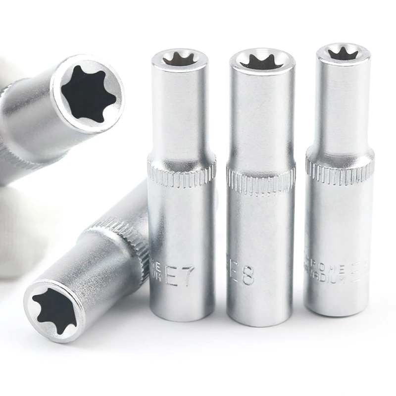 6pcs48mm14RatchetSocketTorquewrenchTorxStarFemaleSocket