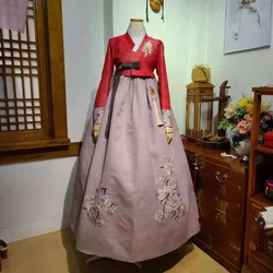 Hanbok – robe de soirée pour femme, en tissu Original importé de corée, Costume de spectacle pour fête d'anniversaire et de mariage 