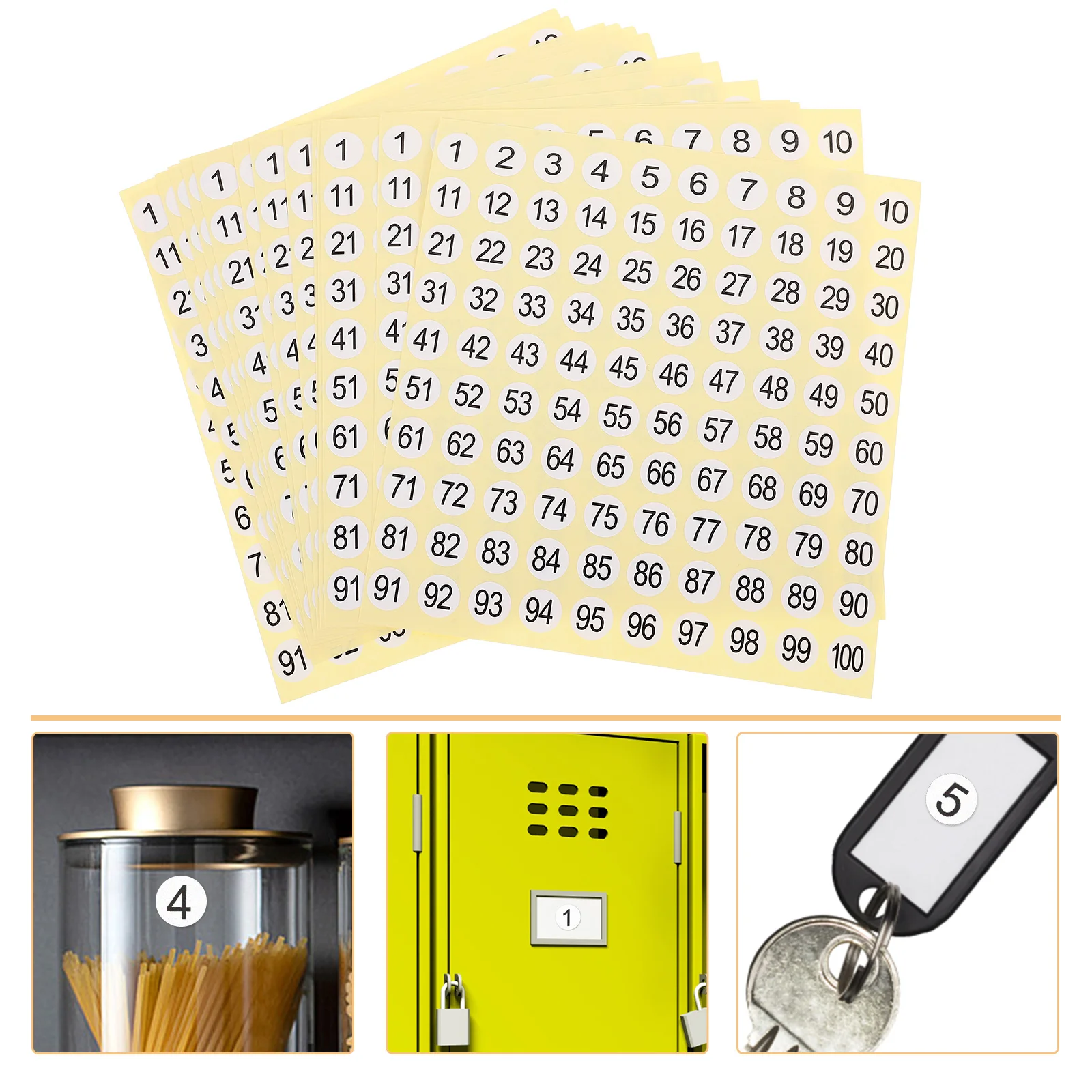

15 Sheets Digital Stickers Number Labels Classification Gift Tag Nail Polish Marking Copper Plate Decals Office