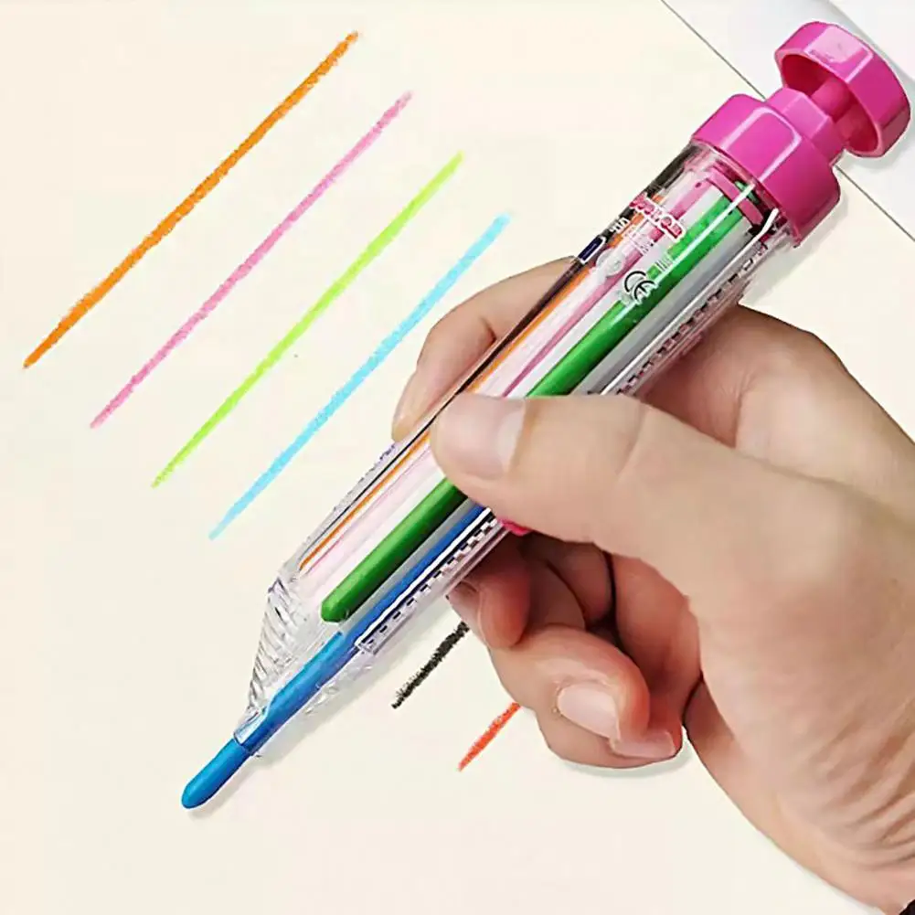 

Colored Pencil Unique Easy to Carry Rotatable Stationery Accessories Painting Crayon Color Crayon