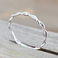 ZHOUYANG Dainty Ring For Women Thin Temperament Winding Wedding Engagement Ring Silver Color Crystal Fashion Gift Jewelry DZR018 - Image 3