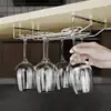 27/35cm Stainless Steel Wine Rack Glass Holder Hanging Bar Hanger Shelf Hanging Rack Under Cabinet Stemware Organizer 1