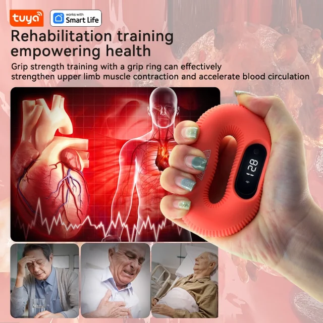 Tuya-Smart Grip Strength Trainer Kit, 30lb, Exerciser Mão, Fortalecimento do pulso, Treinamento do antebraço, Edição do jogo 6