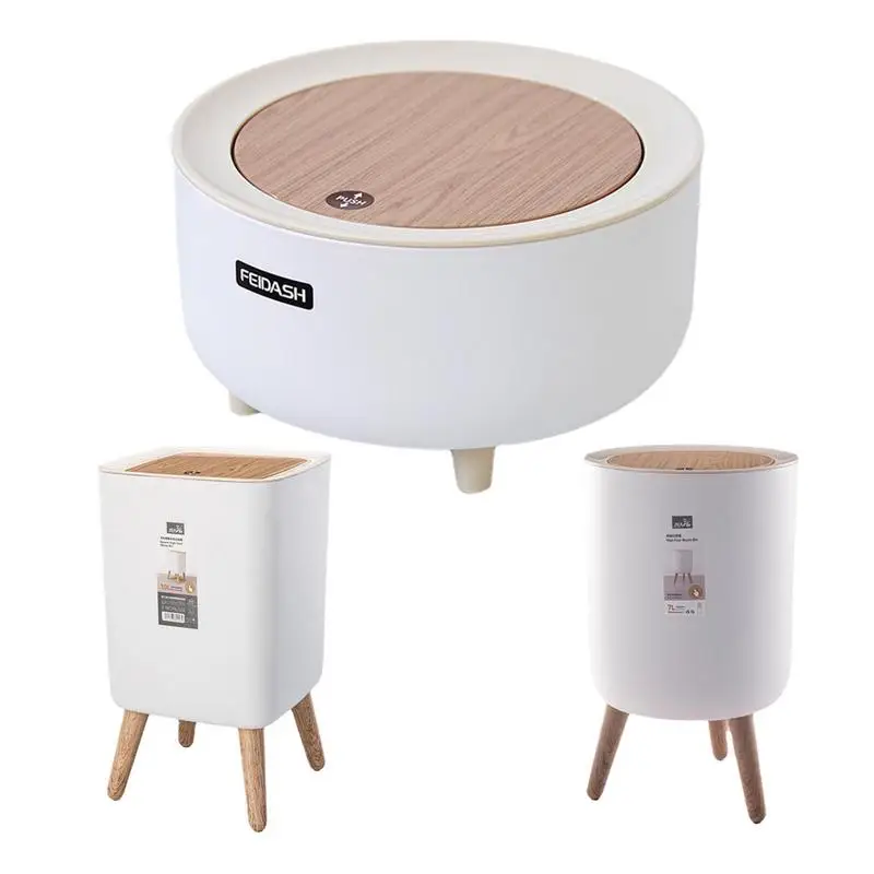 

Мусорная корзина с крышкой, портативный контейнер для мусора, для кухни, ванной, спальни, гостиной, офиса, для улицы