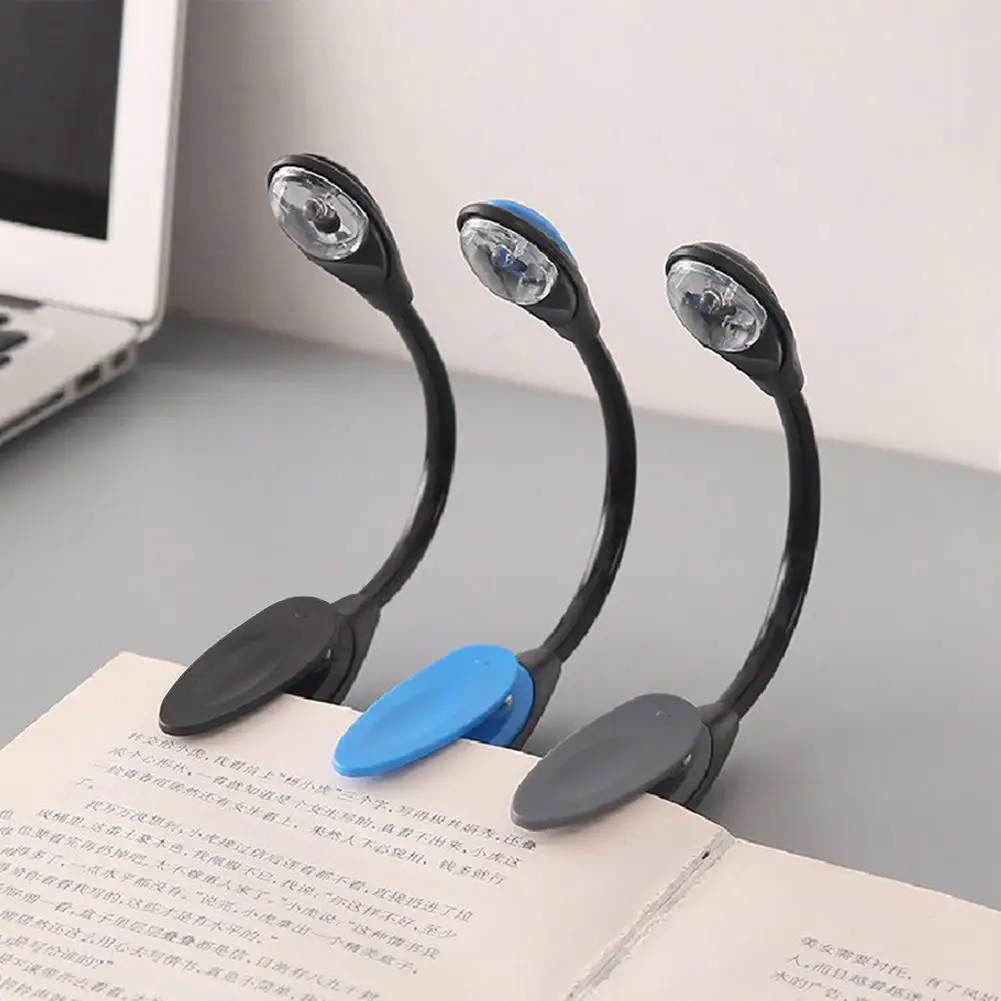 

Reading Clip Light on Book Black Battery Chargeable Flexible Led Eye Protection Reading Night Lights Mini Portable Student Lamp