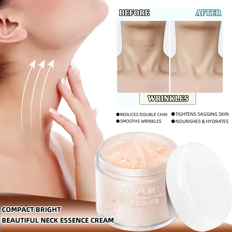 COMPACT BRIGHT BEAUTIFUL NECK ESSENCE  Cream,Tightener Anti Aging Moisturizer Neck wrinkle Collagen,Firming Hydrating Skin Care