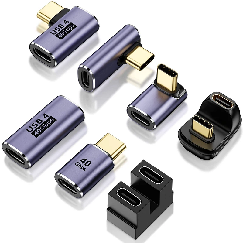 PD 100W USB 40Gbps 데이터 전송 USB 4.0 Thunderbolt 4 유형 C 남성-여성 커넥터 익스텐더(휴대폰 노트북 스위치용)
