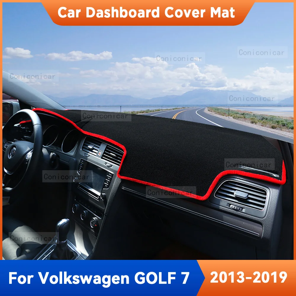 

Для Volkswagen GOLF 7 2013-2019 коврик для приборной панели автомобиля, Солнцезащитный коврик, анти-УФ аксессуары для салона, защитные коврики