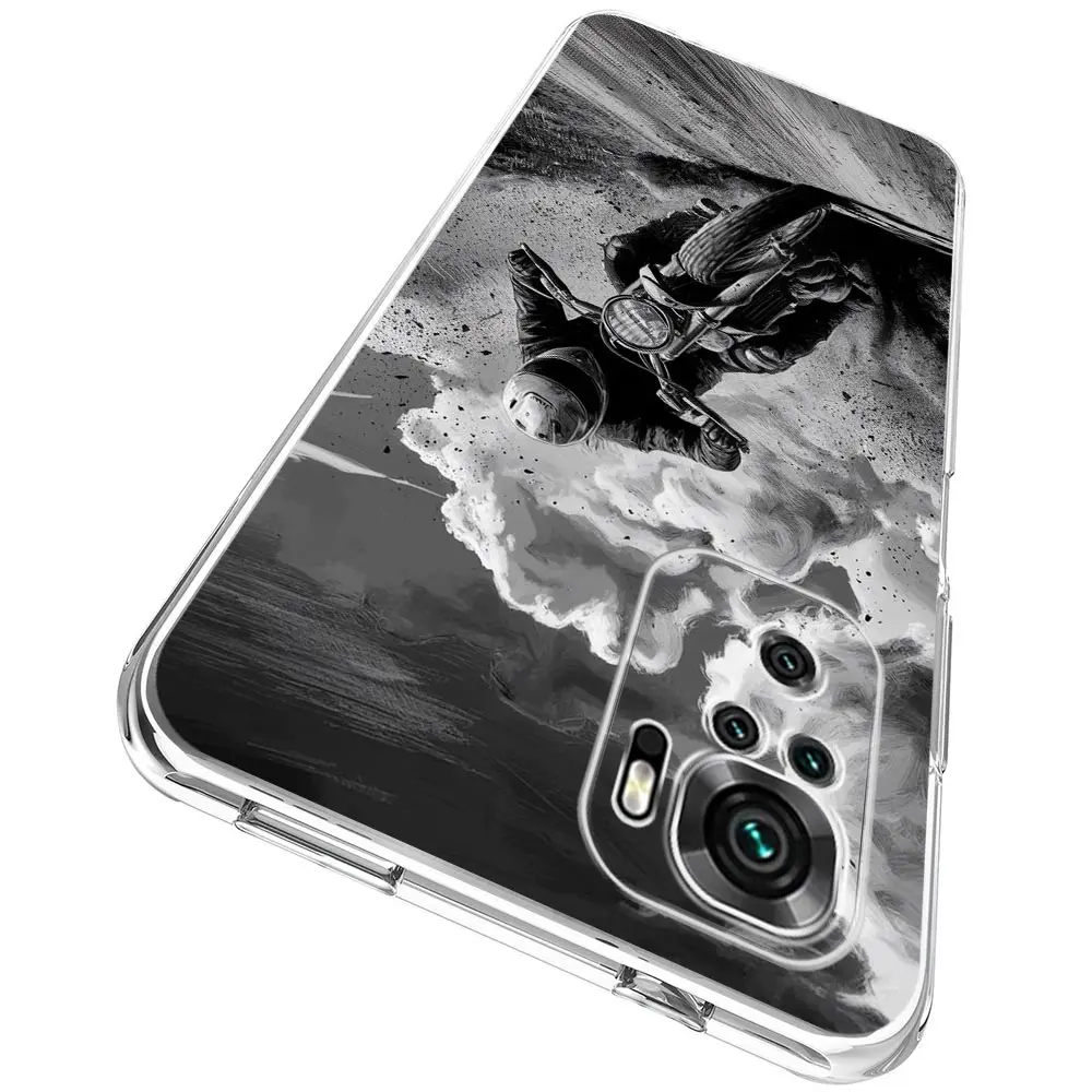 Clear Soft TPU Motorcycle Design Phone Case
