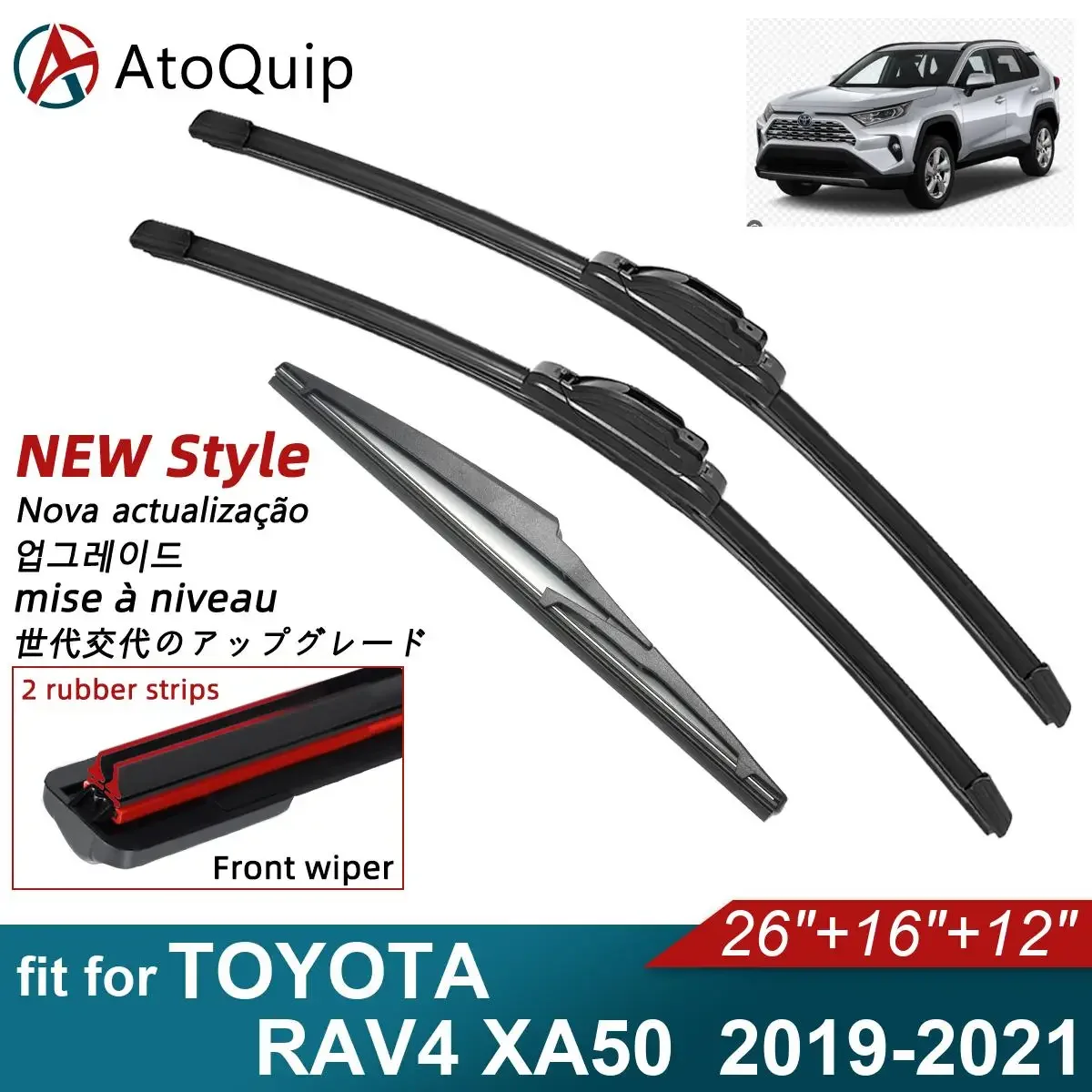 2019 Rav4 Windshield Wiper Size