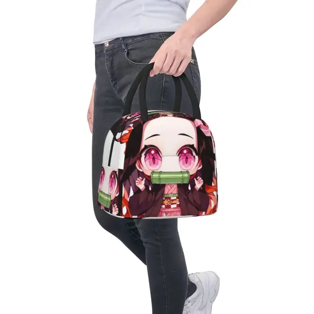 Chibi Nezuko Demon Slayer Lunch Bag For Unisex Lunch Box Travel