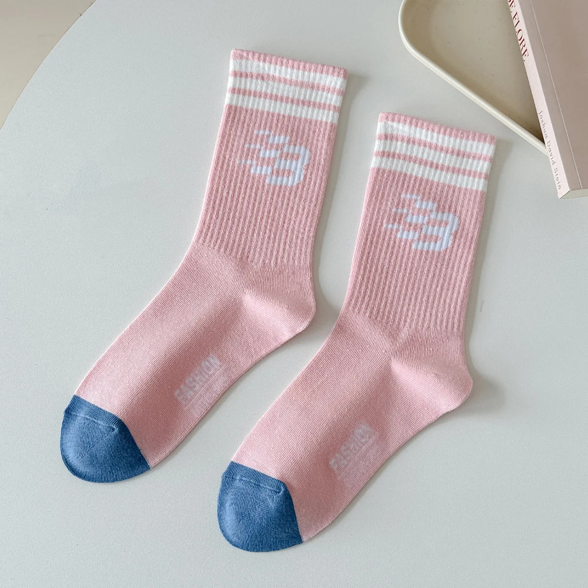 

3 Pairs FASHION Letter Tube Novelty Fitness Indoor Short Socks Kpop Jogging Tube Socks Soft Badminton Rock Adult High Quality