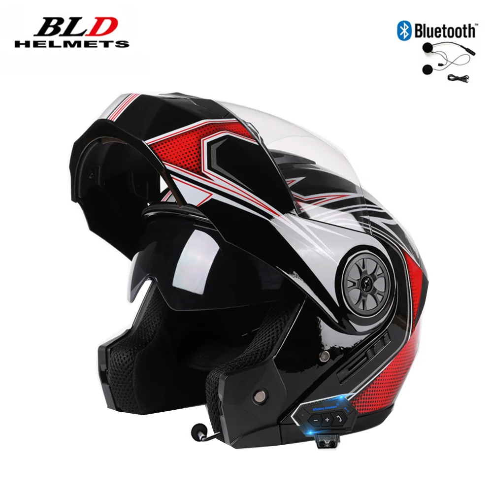 Modular Flip Up Front Motorcycle Helmets With Bluetooth - View #4