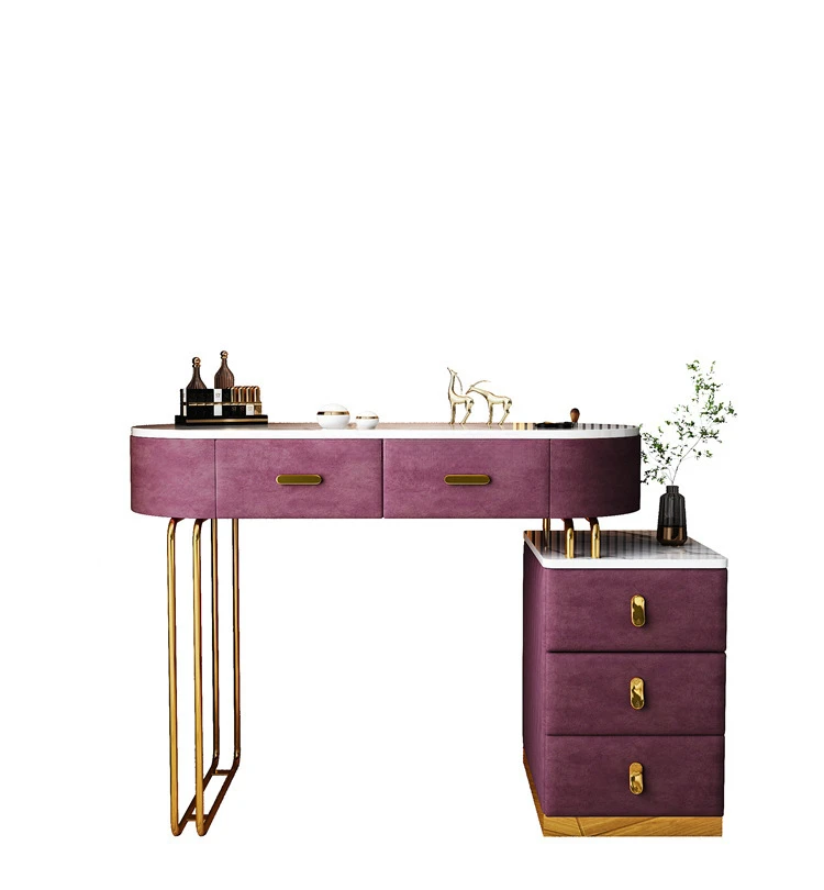 

Luxury Dressing Bedroom Modern Minimalist Makeup Integrated Cabinet Nordic Small Apartment Storage Table