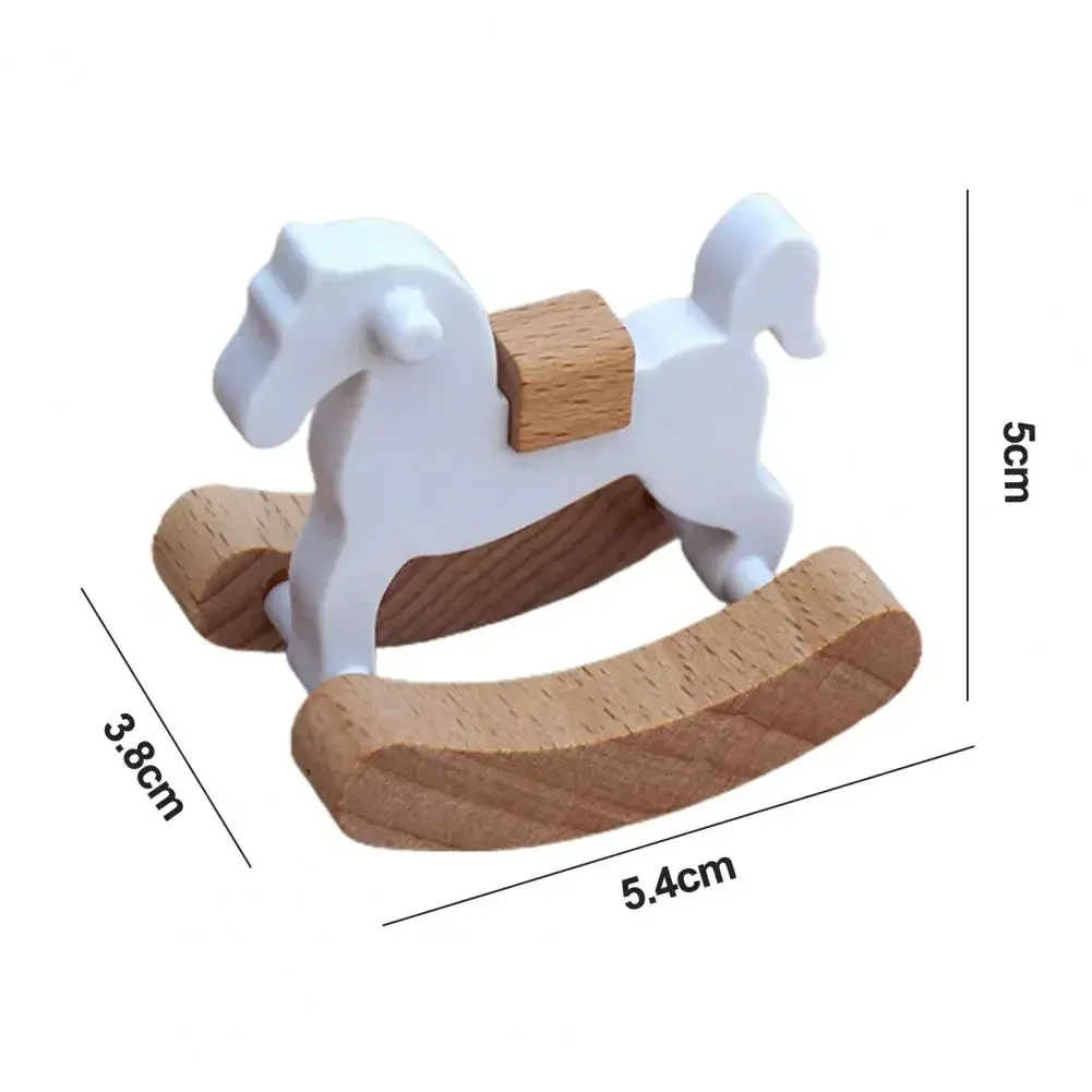 Dollhouse Dining Room Accessories, Miniature Toy, Wooden Trojan Horse, Smooth Surface, Good Detail Photo for Doll