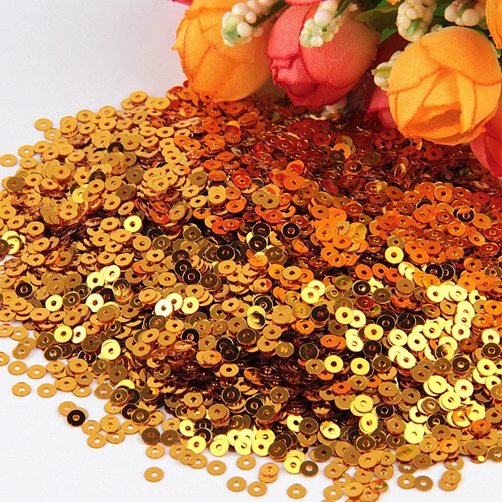 Sparkling Gold Sequin Mix for Crafting and Decoration