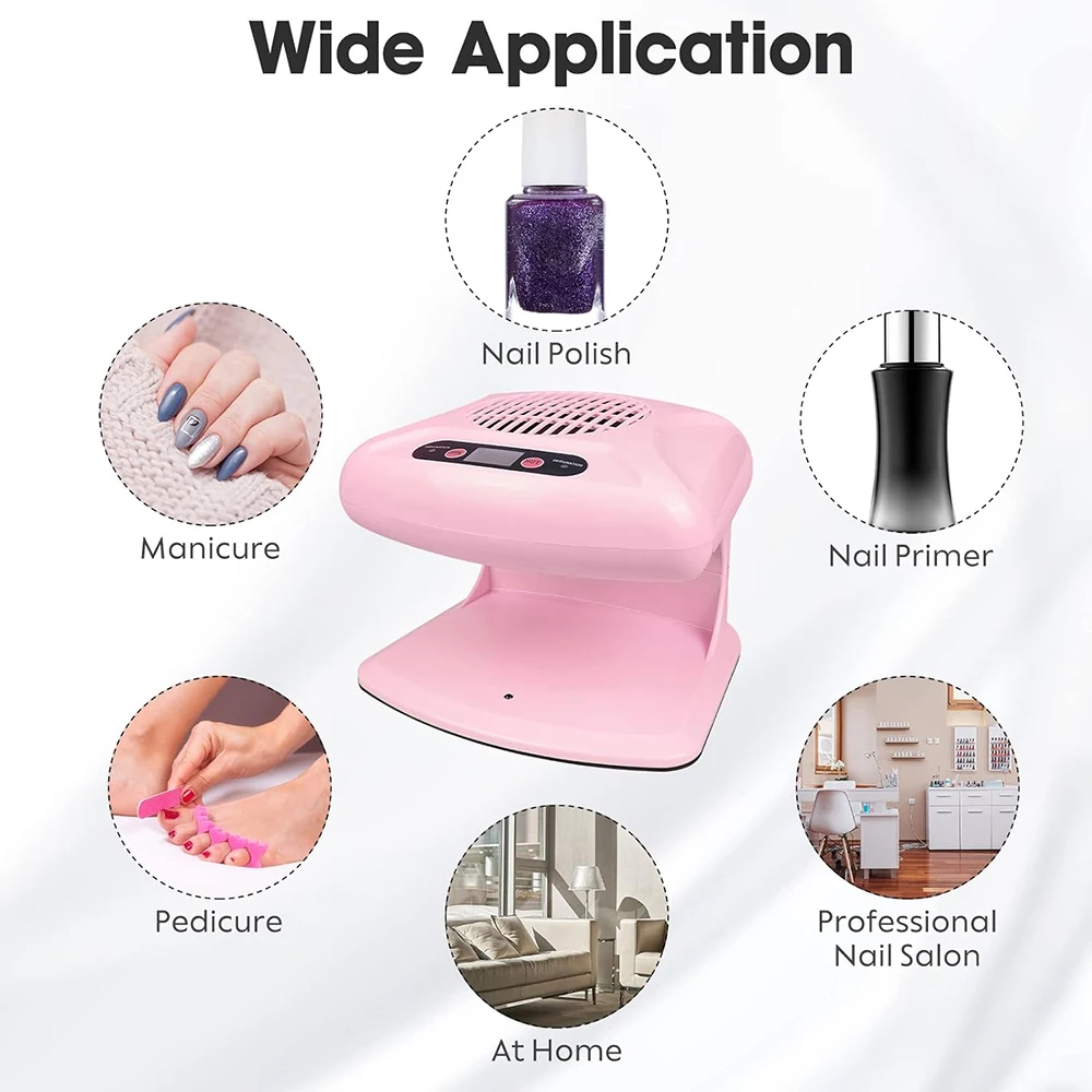 LULAA Cold Hot Air Nail Dryer Manicure Nail Fan Infrared Automatic Warm Cool Wind Blower Dryer For Nail Polish Fast Curing 4