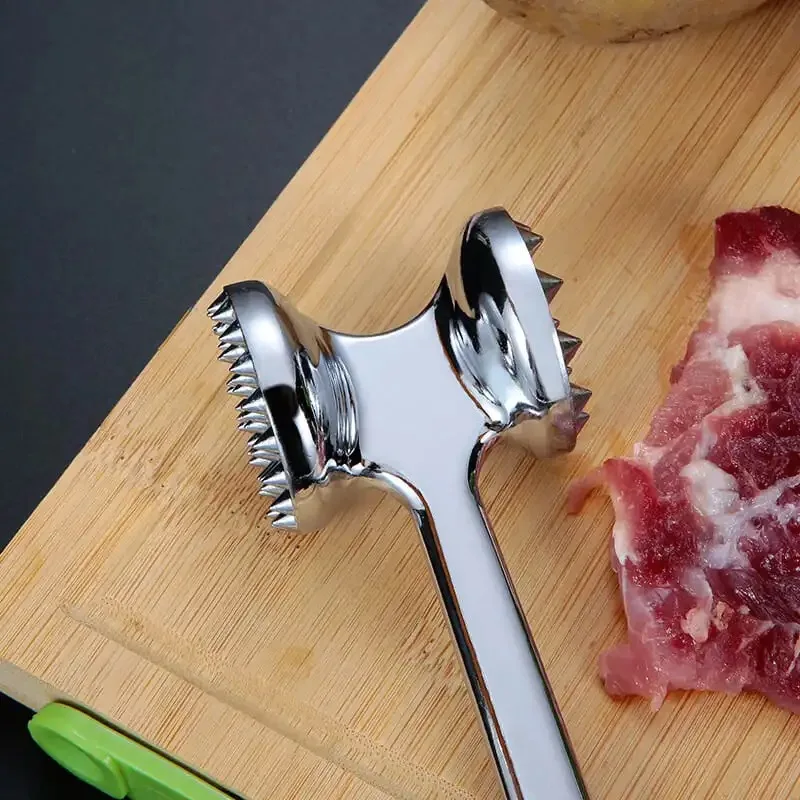 Kitchen Gadgets Multifunction Zinc Alloy Meat Hammer Two Sides Loose Tenderizers Portable Steak Pork Tools 083