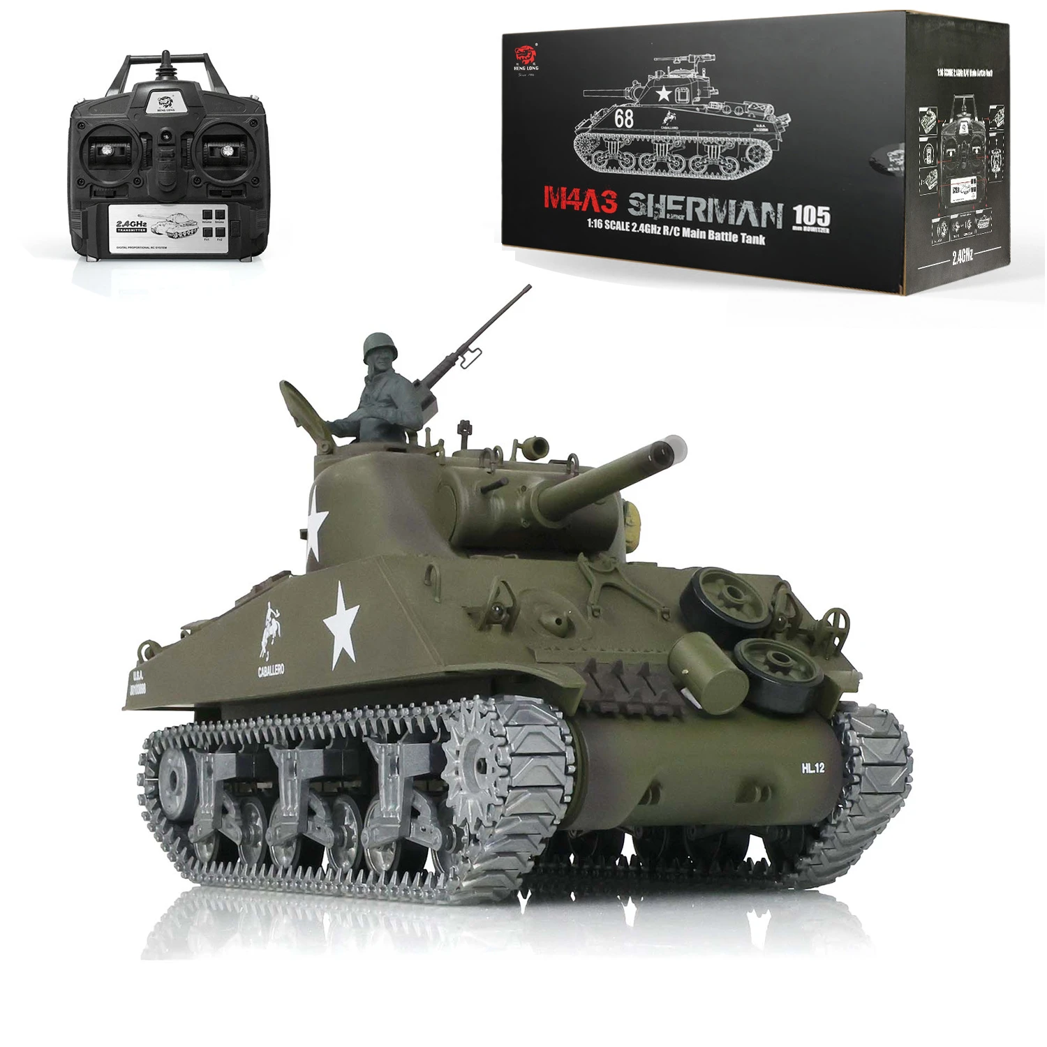 1/16ラジコンM4A3シャーマン戦車(ヘンロン製) 1/16 M4A3シャーマン ヘンロン製ラジコン戦車
