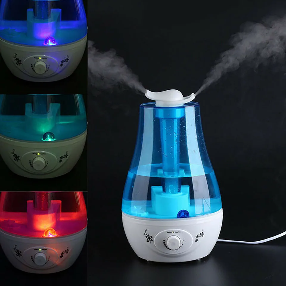 3000ML Ultrasonic Air Humidifier Double Sprayers Fog Mist Maker Essential Oil Diffuser 7 Color LED Aroma Diffusor Aromatherapy 5