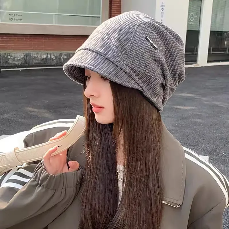 Spring and Autumn Cold Hat, Small Face, Big Head, Waist Hat, Unparalleled, Versatile Stacking New Baotou Hat