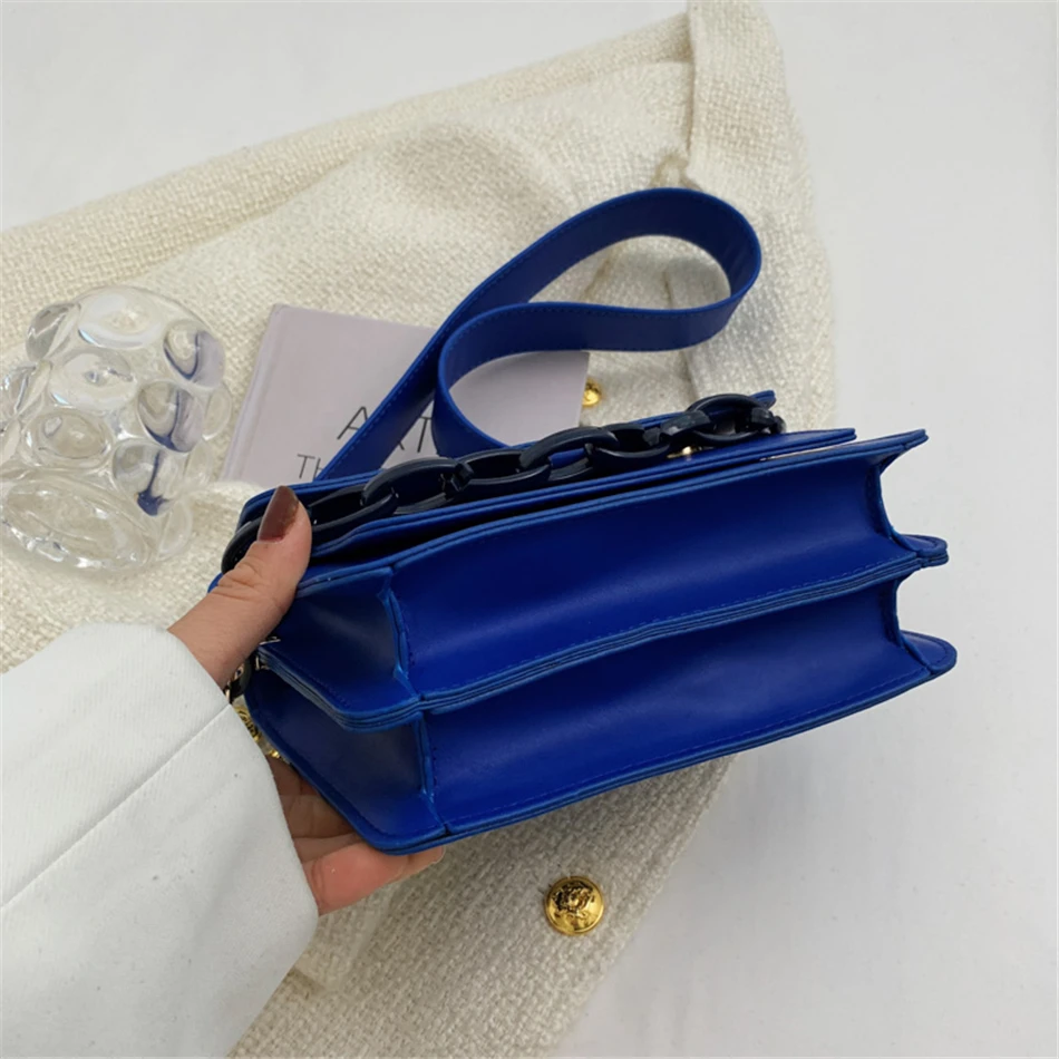 Super Popular Klein Blue Women's Small Totes PU Leather Shoulder Crossbody Bags for Women 2022 Spring Purse and Handbags Luxury