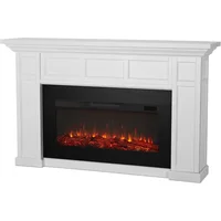 75” Electric Fireplace,with Mantel, Replaceable Fireplaces Insert Heater, Realistic Log and Flame Effect, Electric Fireplace 1