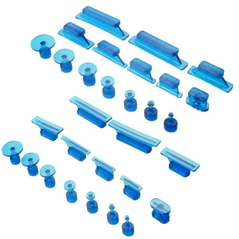 

30Pcs/Set Glue Tabs Dent Lifter Tools Dent Puller Removal Tools Auto Paintless Dent Repair Glue Tabs Tools For Car Body (Blue)