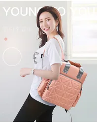 Bolsa organizadora de pañales para bebé, bolso de maternidad personalizado de gran capacidad, 20211224 C