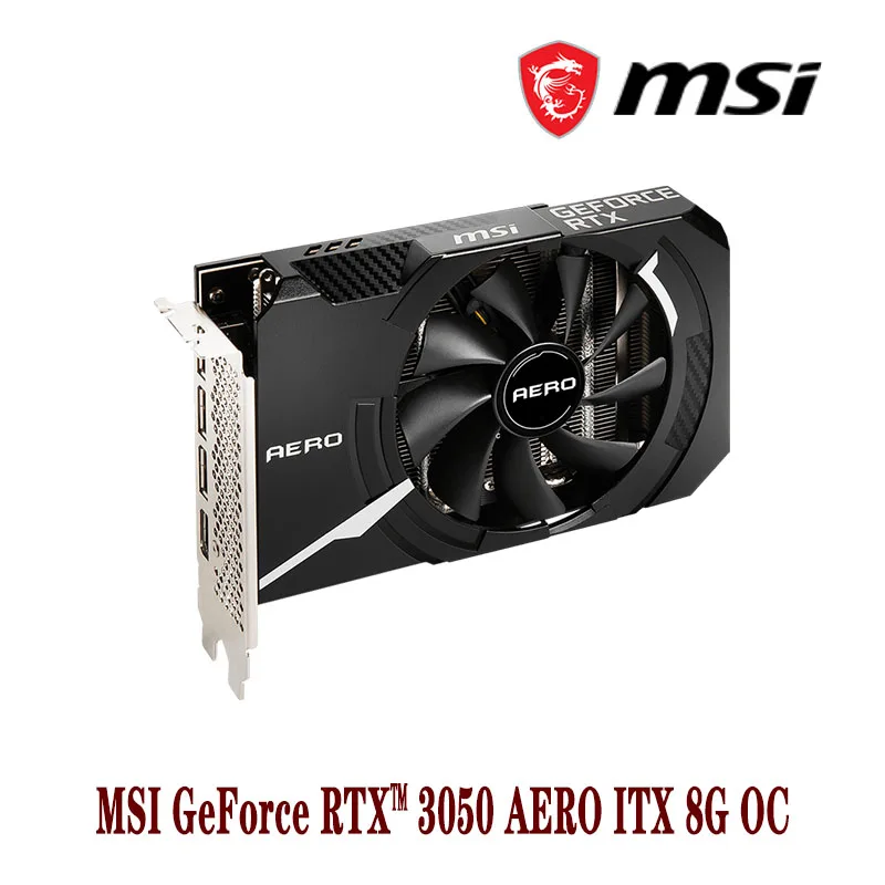 latest gpu for pc MSI GeForce RTX™ 3050 AERO ITX 8G OC  Support AMD Intel Desktop CPU LHR NEW good pc graphics card