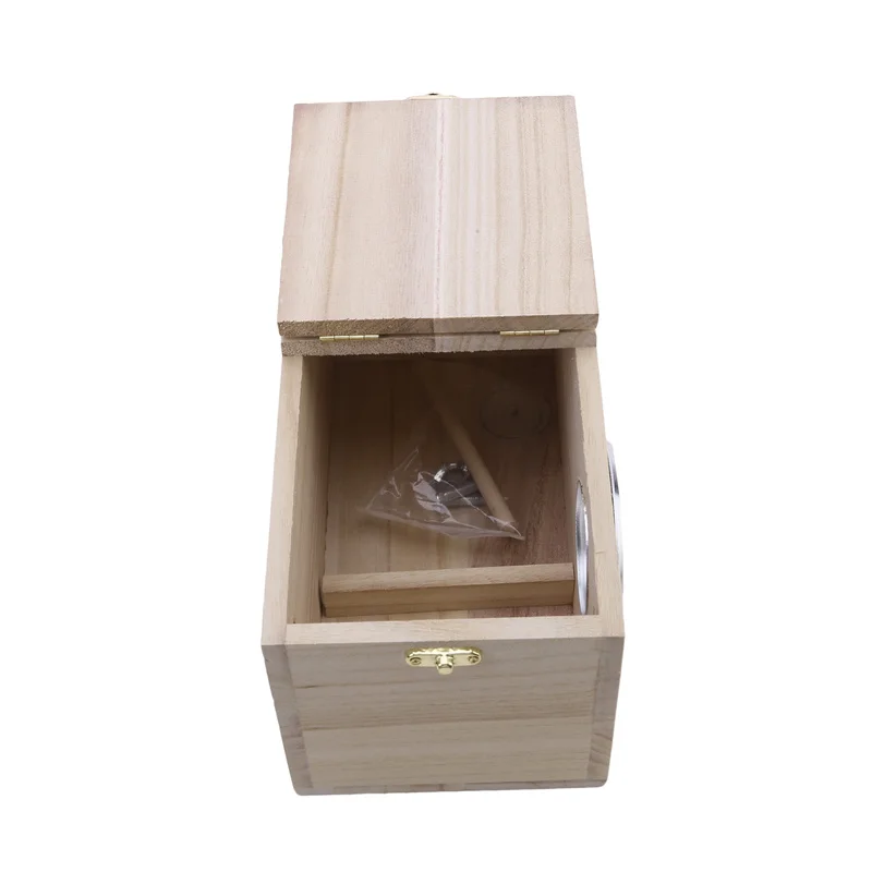Title 10, 1pc Wood Bird Breeding Box Bird House Nest Parr...