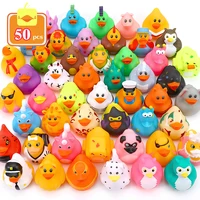 50 Pack Car Rubber Ducks,Car Decoration Assorted Rubber Ducks in Bulk Shower Swimming Bath Toy 1