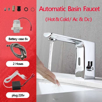 อัตโนมัติมือไฟฟ้าห้องน้ำ Touchless Sensor ก๊อกน้ำน้ำผสม Sensor Tap แบตเตอรี่ Kitchen Water Tap 1