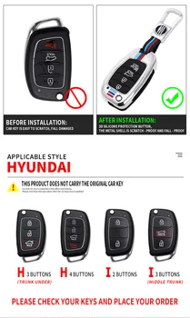 Car Key Case Cover Shell For Hyundai Elantra Verna Solaris i30 2012 2011 2013 2014 2015 2016 Keychain Auto Accessories - Car Key Case Cover Shell For Hyundai Elantra Verna Solaris i30 2012 2011 2013 2014