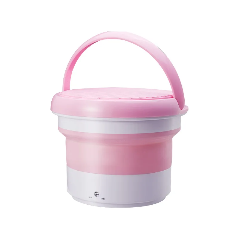 Mini Portable Ultrasonic Turbine Washing Machine Foldable Bucket