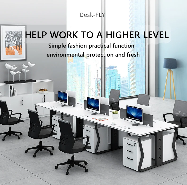 Description Picture 2 of itemStaff Desk Four or Six People Combination Simple Office Computer Single Training Table Furniture