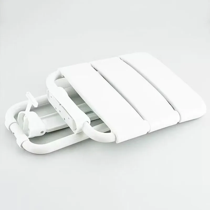 Description Picture 6 of itemWall Mounted Bath Stool Stainless Steel PVC Plastic Bathroom Wall Foldable Bench F olding Shower Chair Shower F olding Seat