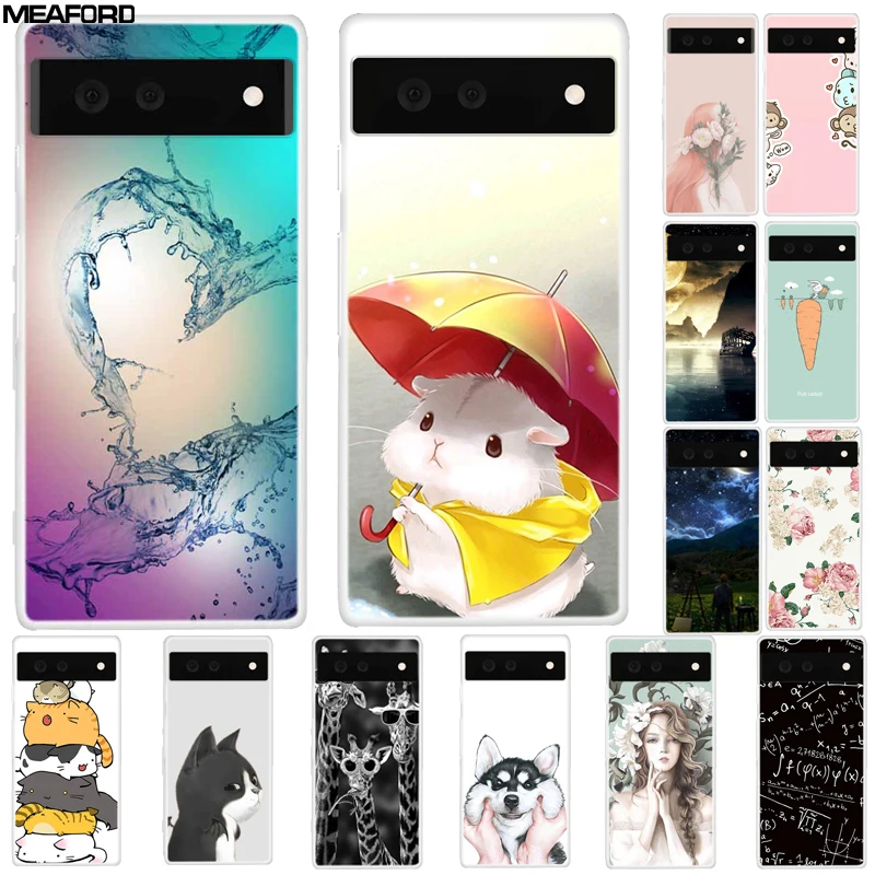 Per Google Pixel 6A Pixel6 6 Pro Custodie Pixel 7 7Pro Cover Posteriore Verniciata In Silicone Tpu Trasparente Morbido Per Google Pixel 7 Pro Case Coq