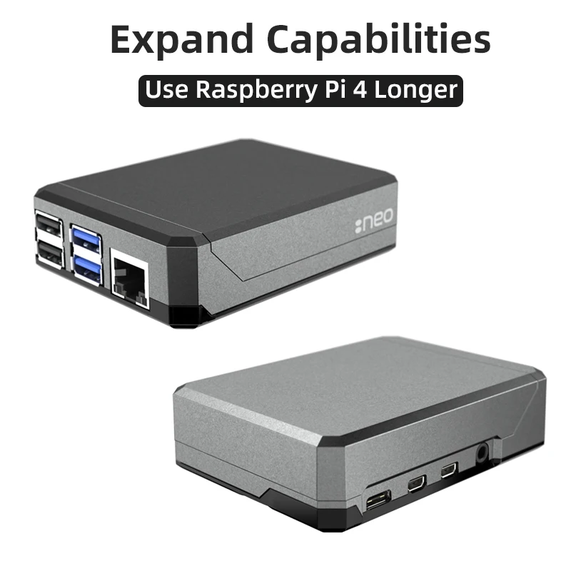 Raspberry Pi Case Raspberry Pi Cooler Argon NEO Raspberry Pi 4 Case Aluminum Metal Shell Sliding Magnetic Cover Passive Cooling Heat Sink Optional Fan for Pi 4 B