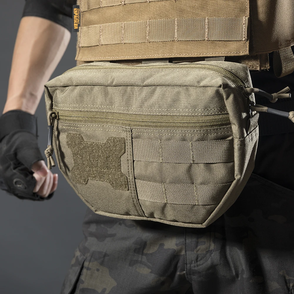 Double Layer Outdoor EDC Pack Men Tactical Molle Waist Pouch Nylon Vest Hang Pouch Fanny Pack Camping Hunting Accessories Bags 6