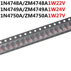 100PCS High - Performance SMD Zener Diode Set - 22V, 24V, 27V (ZM4750 27V)