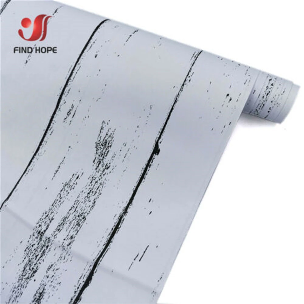 17x39in PVC Ahşap Tahıl duvar çıkartmaları yapışkan kağıt Duvar Kağıdı Rustik Etkisi Kendinden yapışkanlı Mobilya Mutfak Odası Ev Dekor